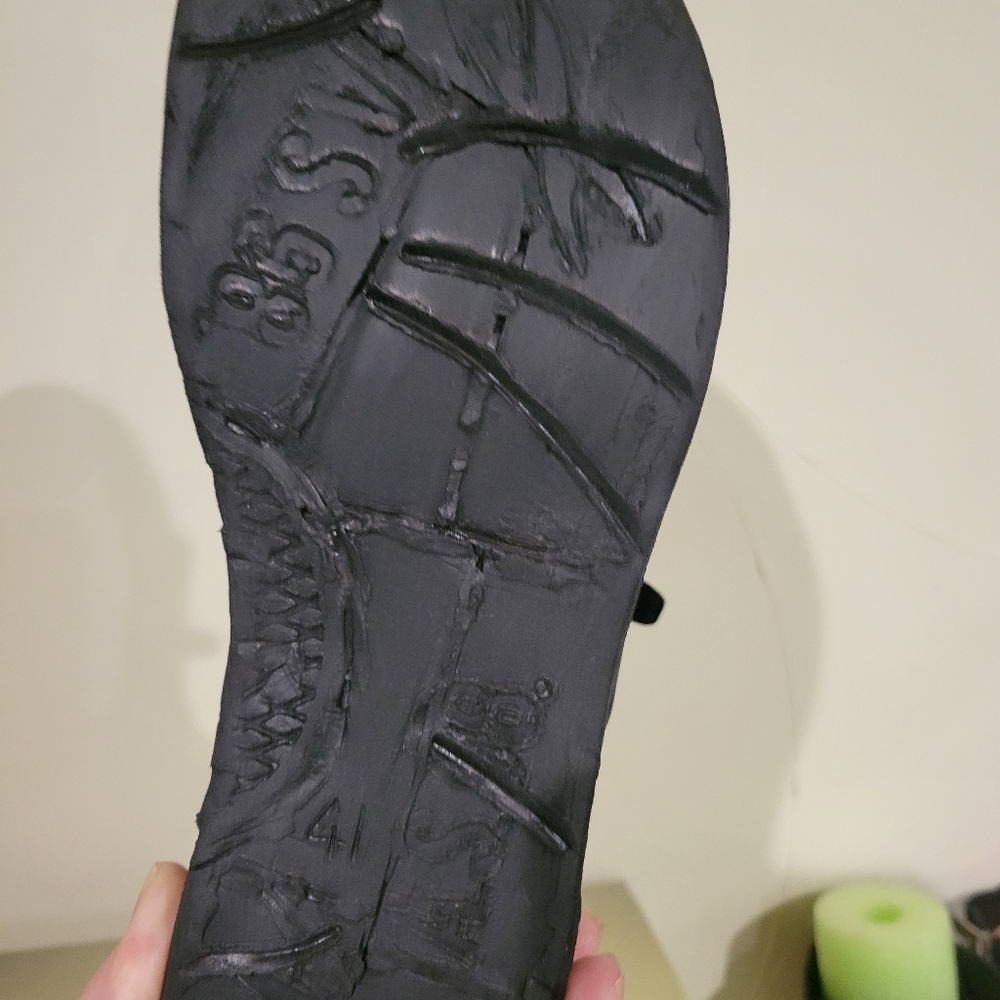 NIB Women's A.S.98 Remy Black Buckle Leather Sandal 10 - Picture 5 of 6